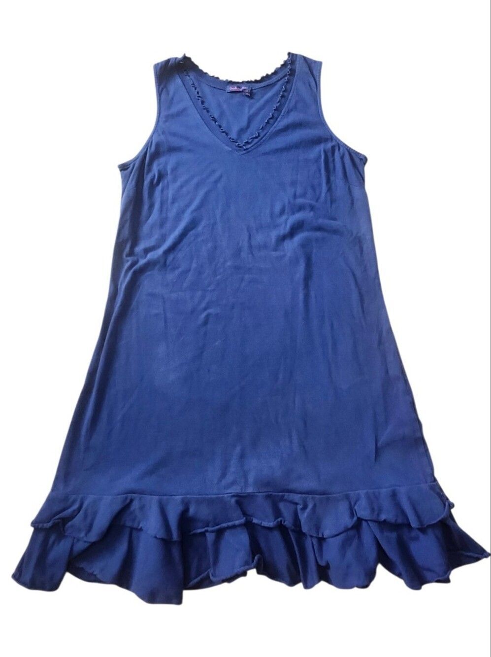 Fresh Produce Blue Sunrise Ruffle Flounce Sun Dress. Sz. 16